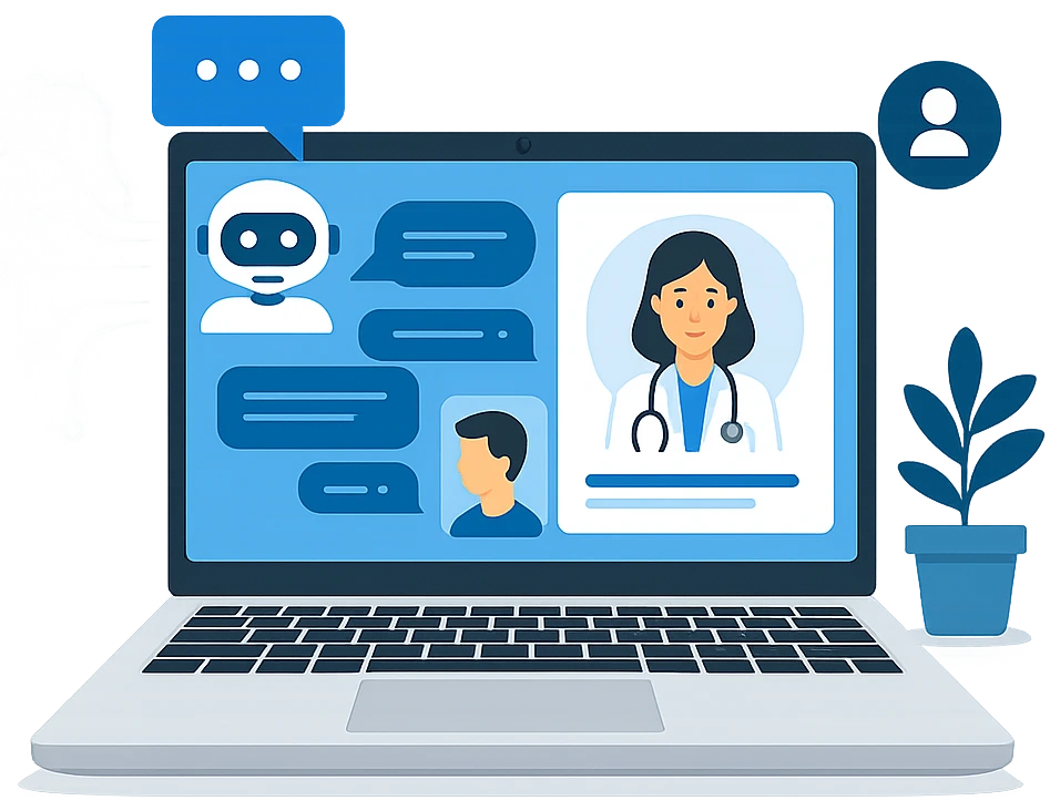 Chatbot para clínicas en acción