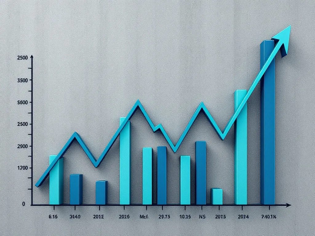 Gráfico de análisis de ventas y tendencias de mercado